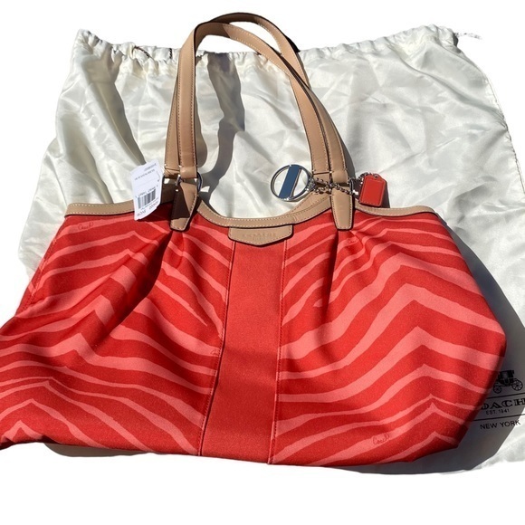 Coach Handbags - Coach Devin Zebra Devon Stripe Shoulder Bag NWT Animal Print